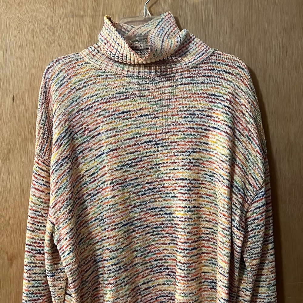 Multicolor Turtleneck Sweater Womens M